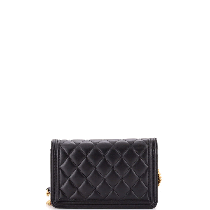 Boy Wallet On Chain Quilted Lambskin