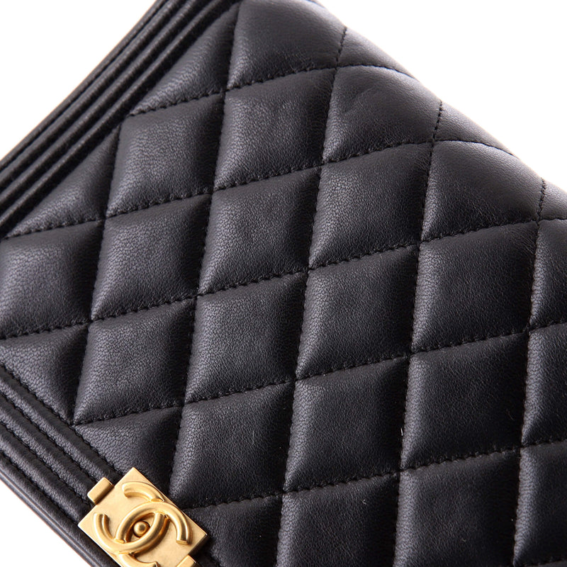 Boy Wallet On Chain Quilted Lambskin