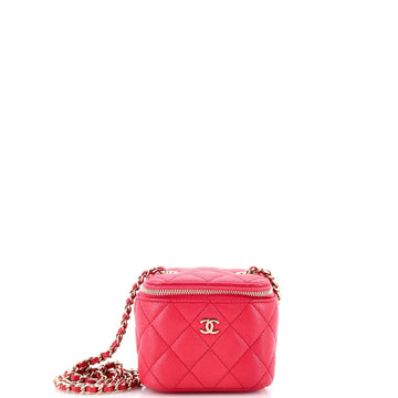 Classic Vanity Case With Chain Quilted