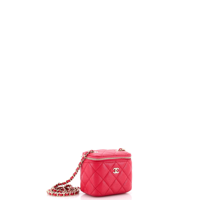 Classic Vanity Case With Chain Quilted