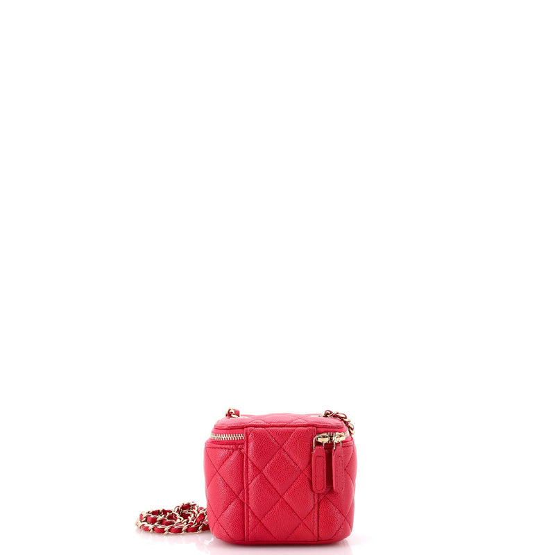 Classic Vanity Case With Chain Quilted