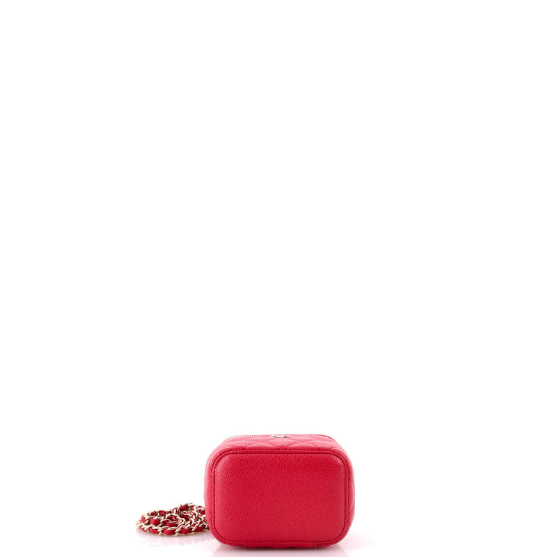 Classic Vanity Case With Chain Quilted