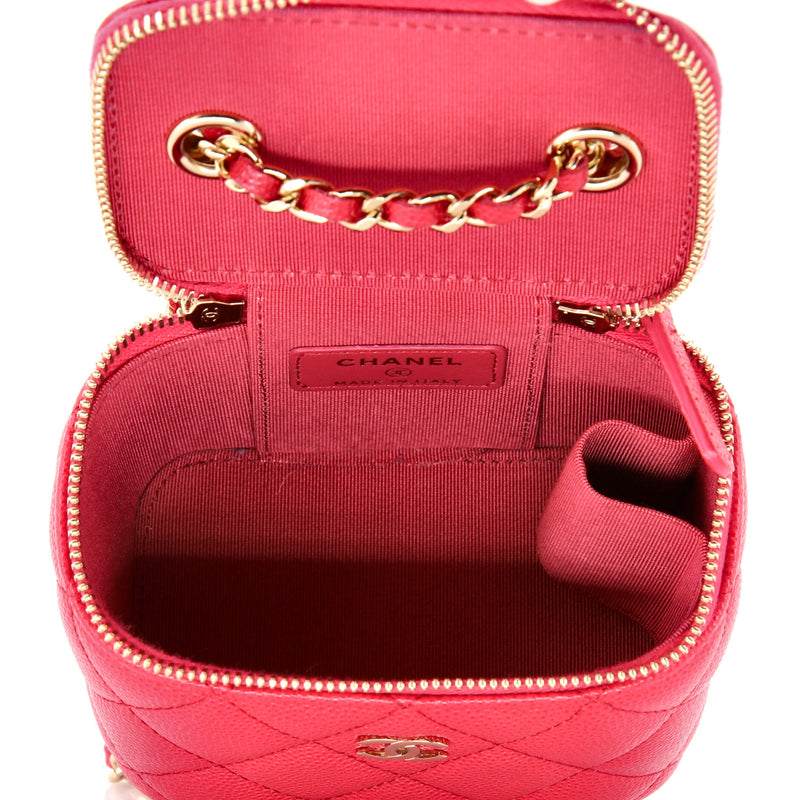 Classic Vanity Case With Chain Quilted