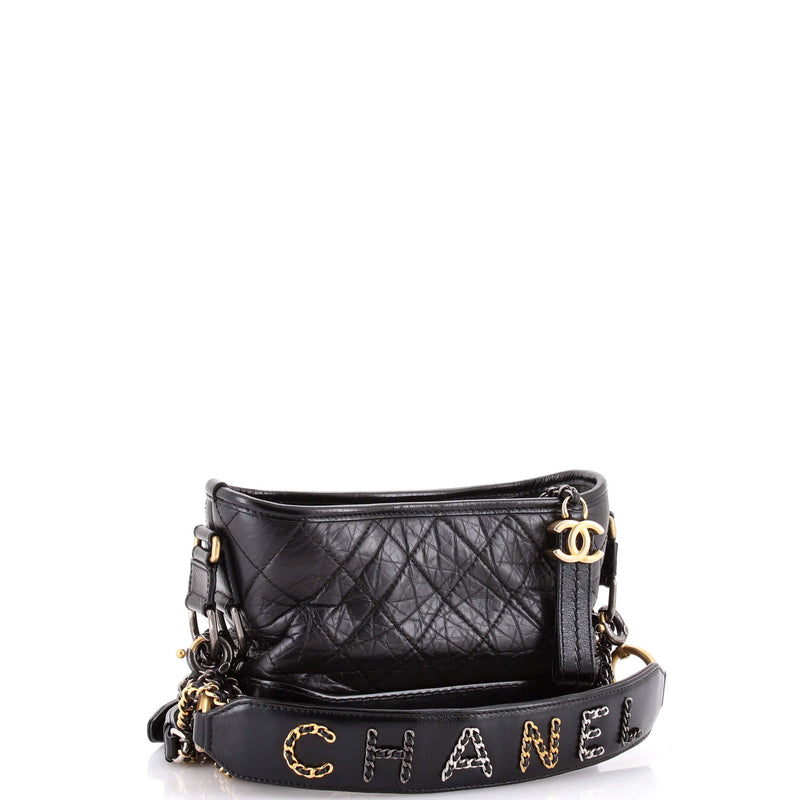 Gabrielle Hobo With Logo Handle Quilted