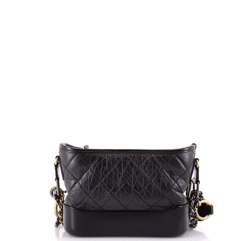 Gabrielle Hobo With Logo Handle Quilted