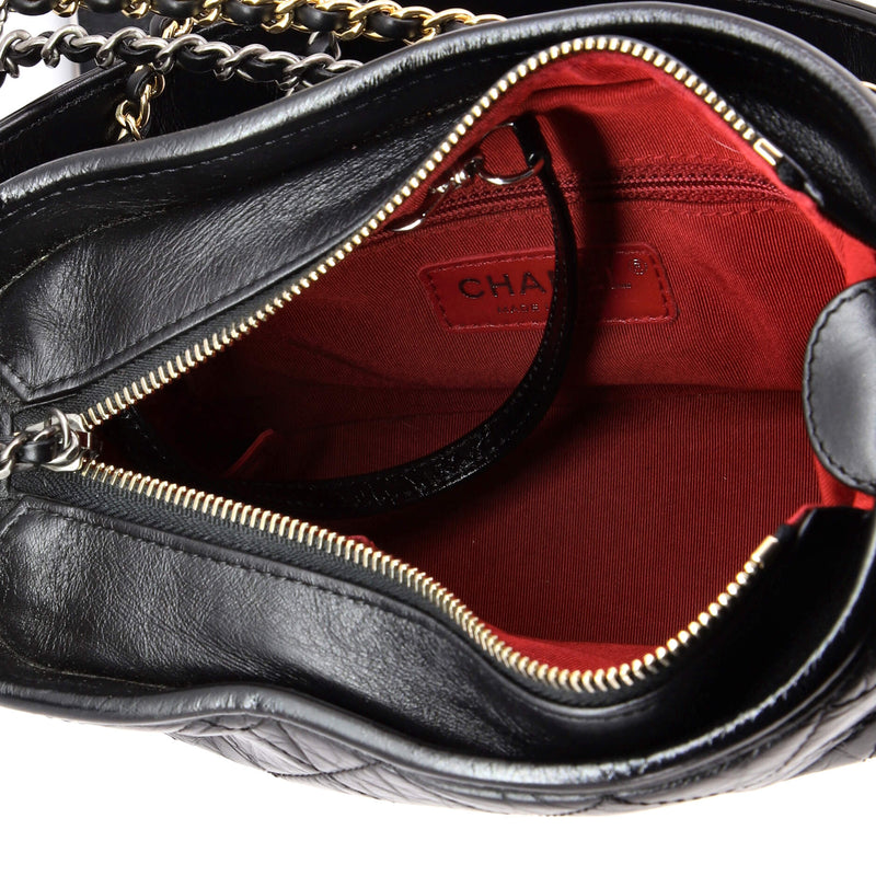 Gabrielle Hobo With Logo Handle Quilted