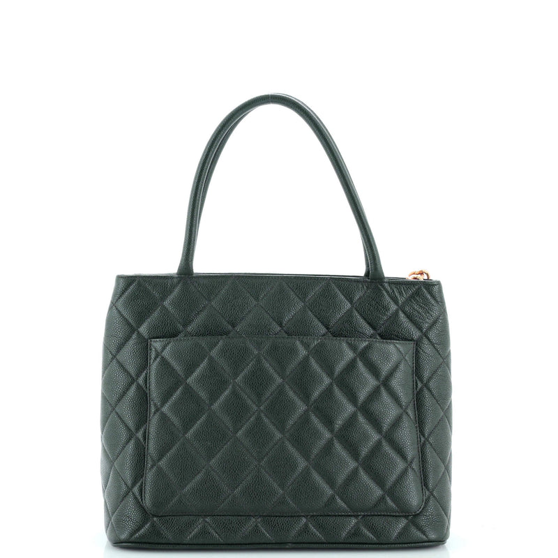 Medallion Tote Quilted Caviar