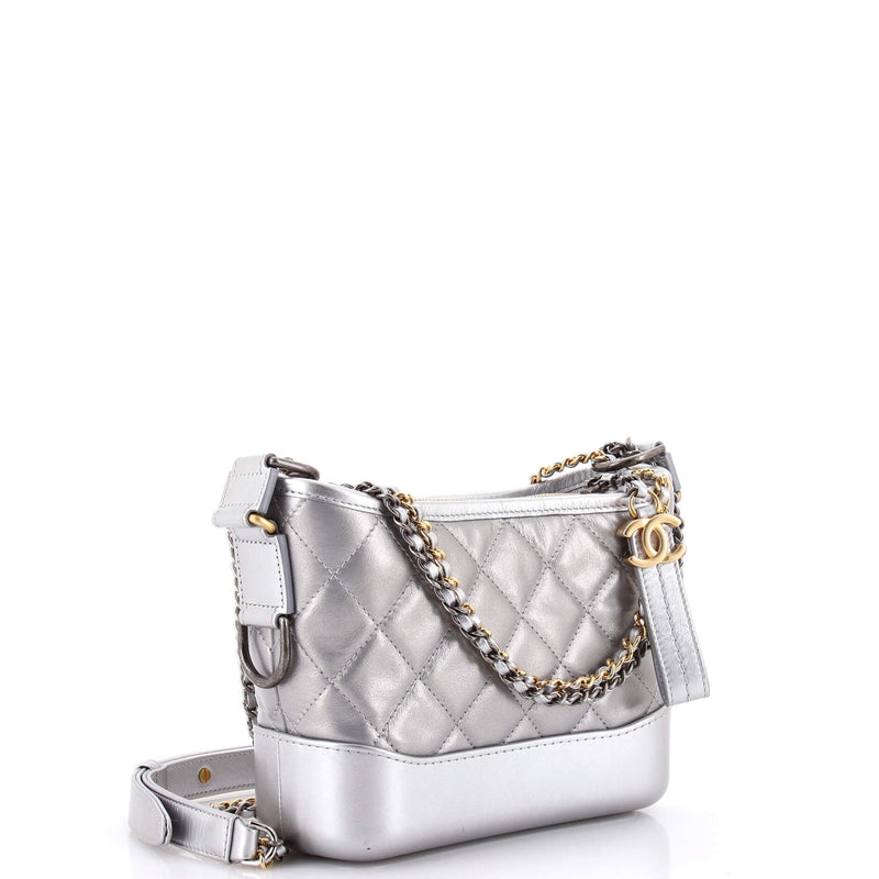 Gabrielle Hobo Quilted Metallic Aged