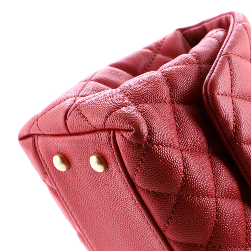 Coco Top Handle Bag Quilted Caviar With