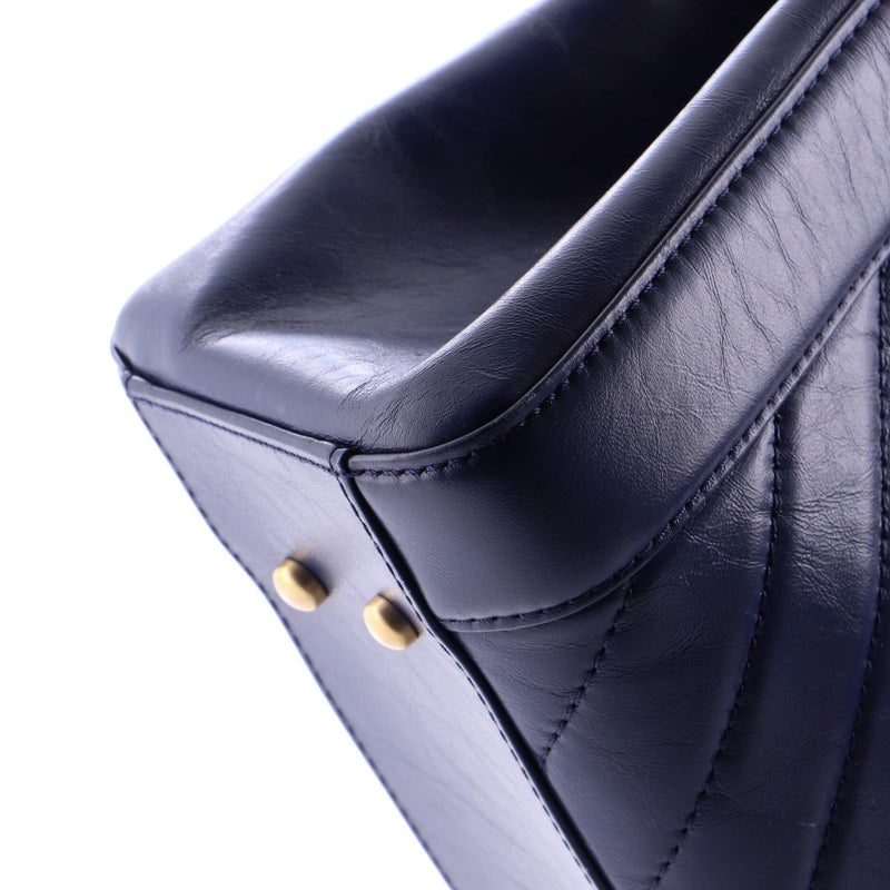 Cc Chain Shopping Tote Chevron Calfskin