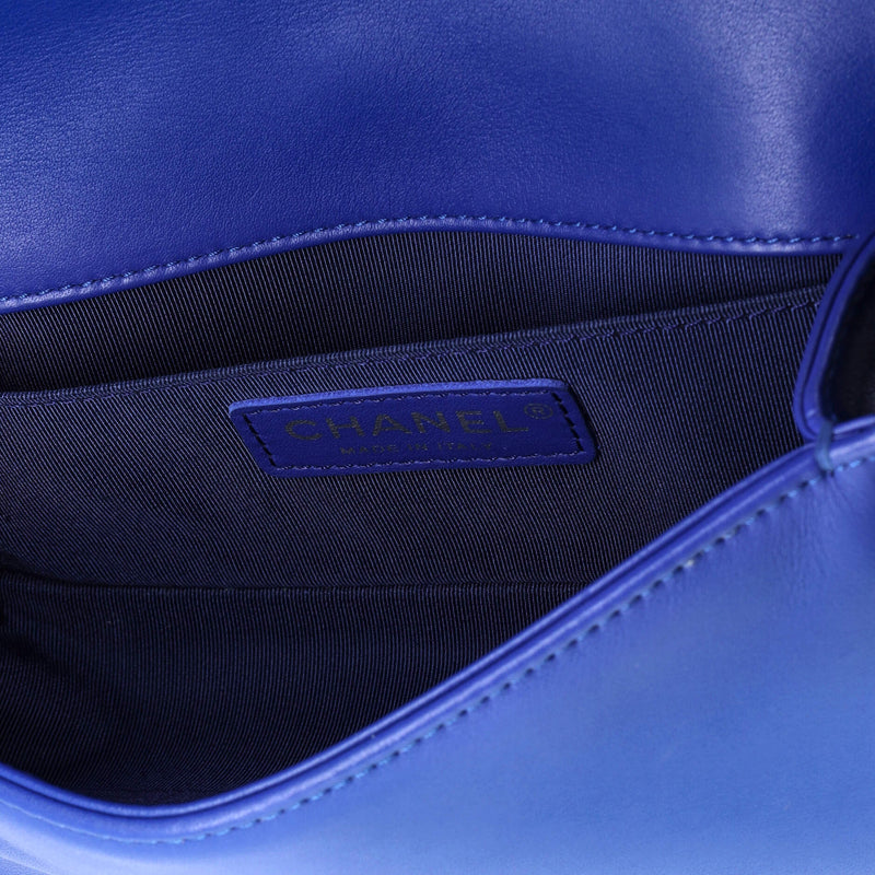 Boy Flap Bag Chevron Calfskin Small