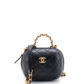 Chanel Cc Bubble Top Handle Vanity Case