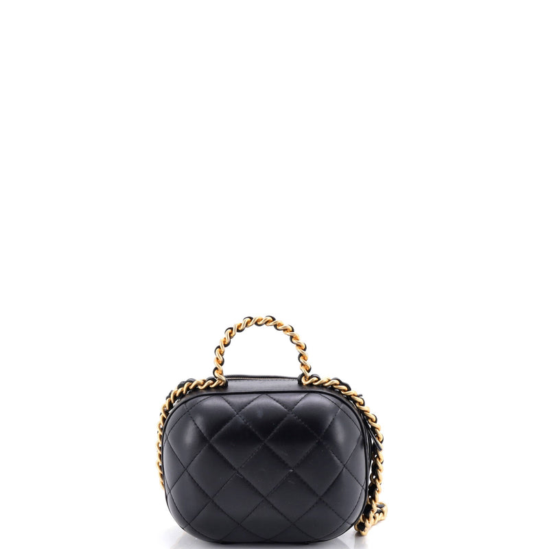 Cc Bubble Top Handle Vanity Case With