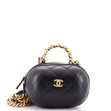 Chanel Cc Bubble Top Handle Vanity Case