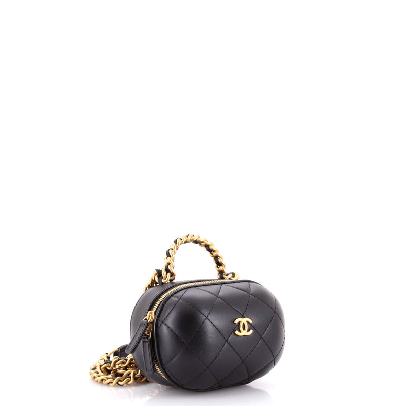 Cc Bubble Top Handle Vanity Case With