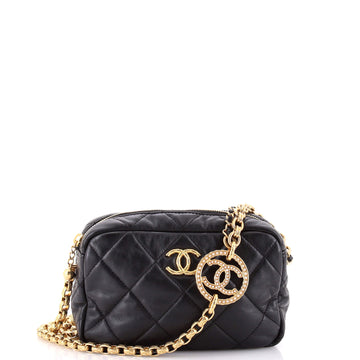 Pearl Cc Medallion Camera Bag Quilted