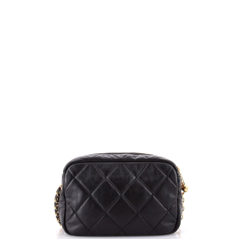 Pearl Cc Medallion Camera Bag Quilted