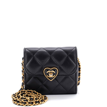 Coco Love Cc Heart Clutch With Chain