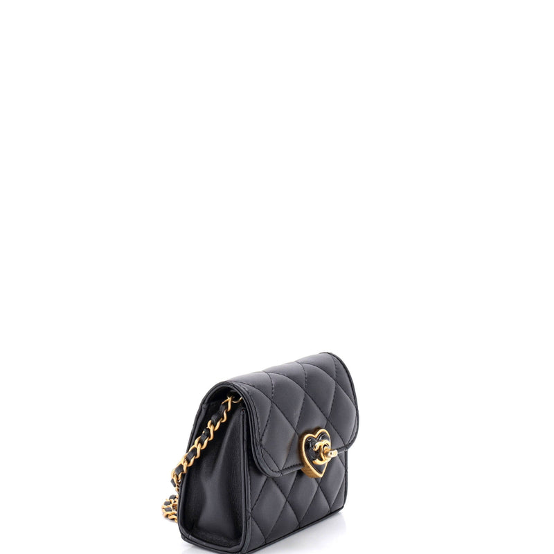 Coco Love Cc Heart Clutch With Chain