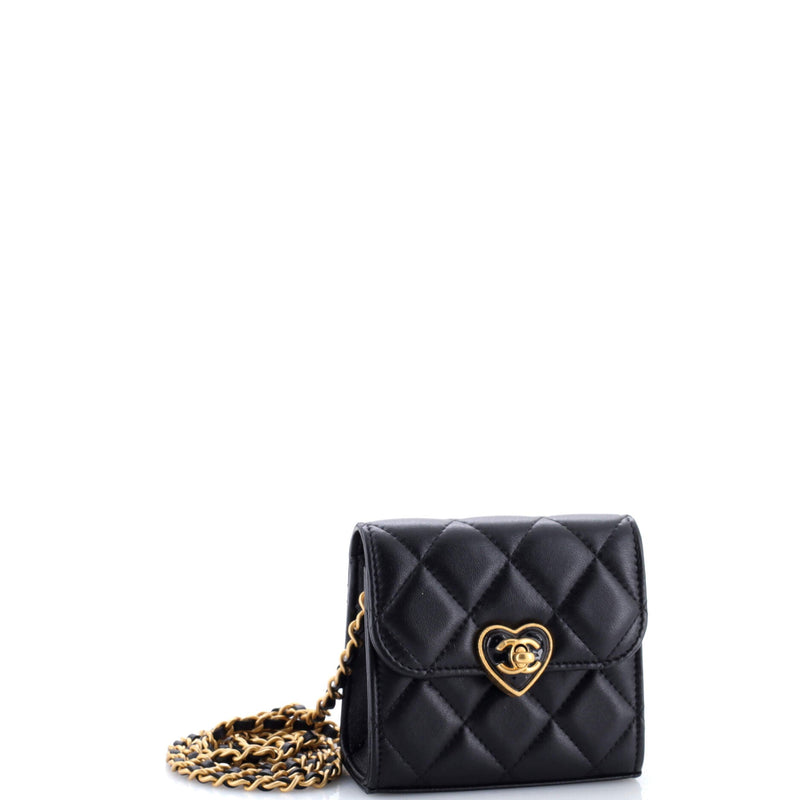 Coco Love Cc Heart Clutch With Chain