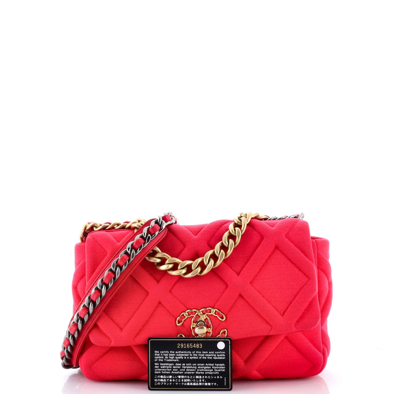 19 Flap Bag Quilted Jersey Medium