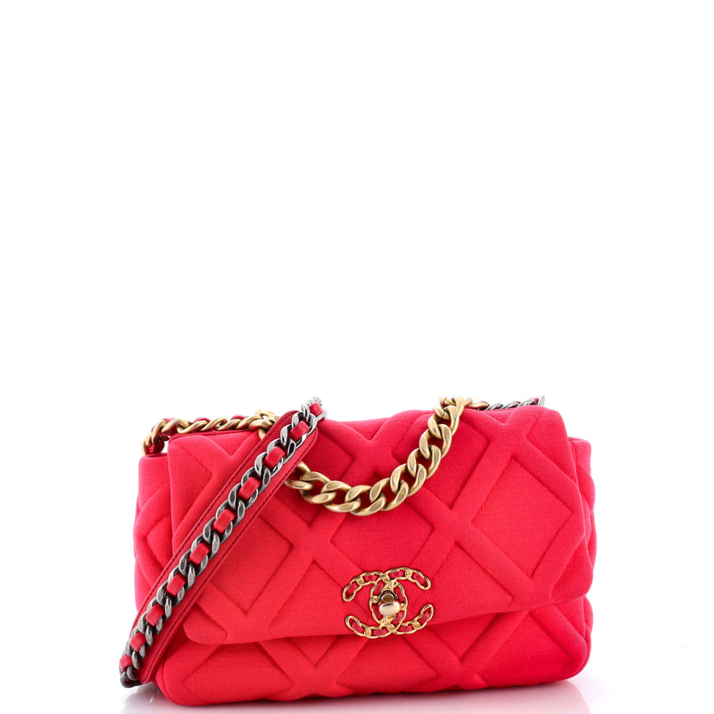 19 Flap Bag Quilted Jersey Medium