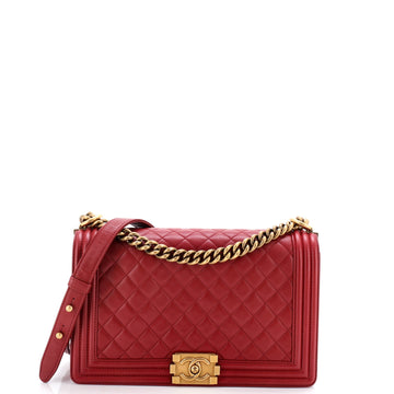 Boy Flap Bag Quilted Lambskin New Medium