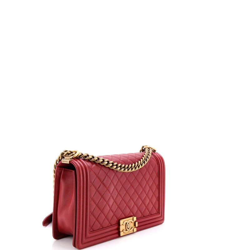 Boy Flap Bag Quilted Lambskin New Medium