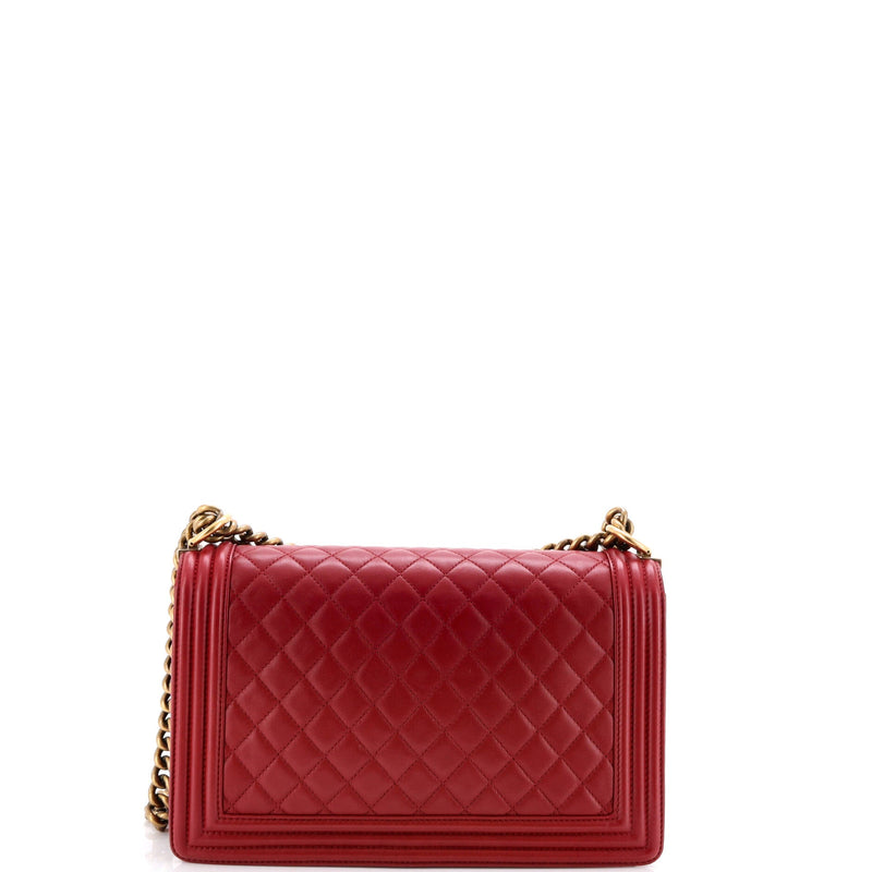 Boy Flap Bag Quilted Lambskin New Medium