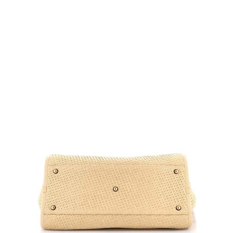 Deauville Tote Straw With Chain Detail