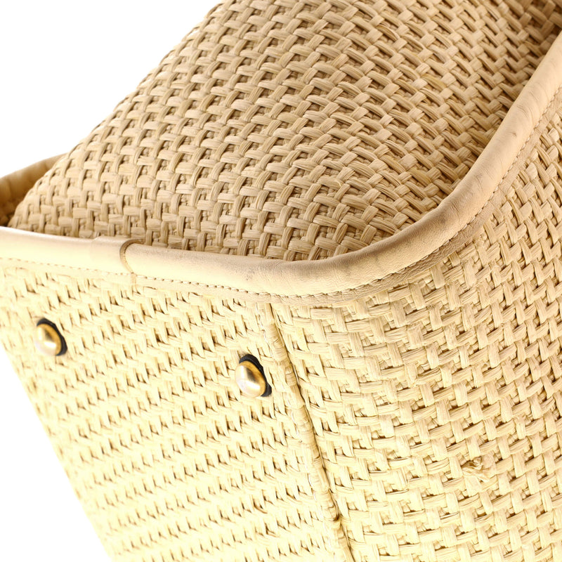 Deauville Tote Straw With Chain Detail