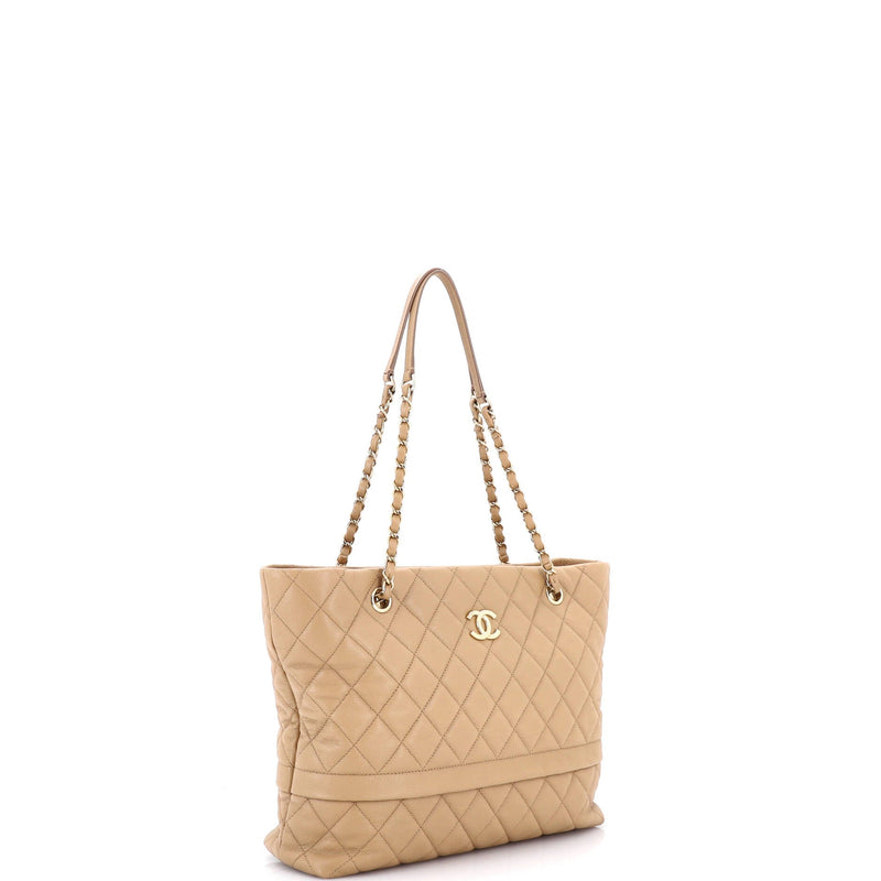 Rolled Up Tote Quilted Caviar