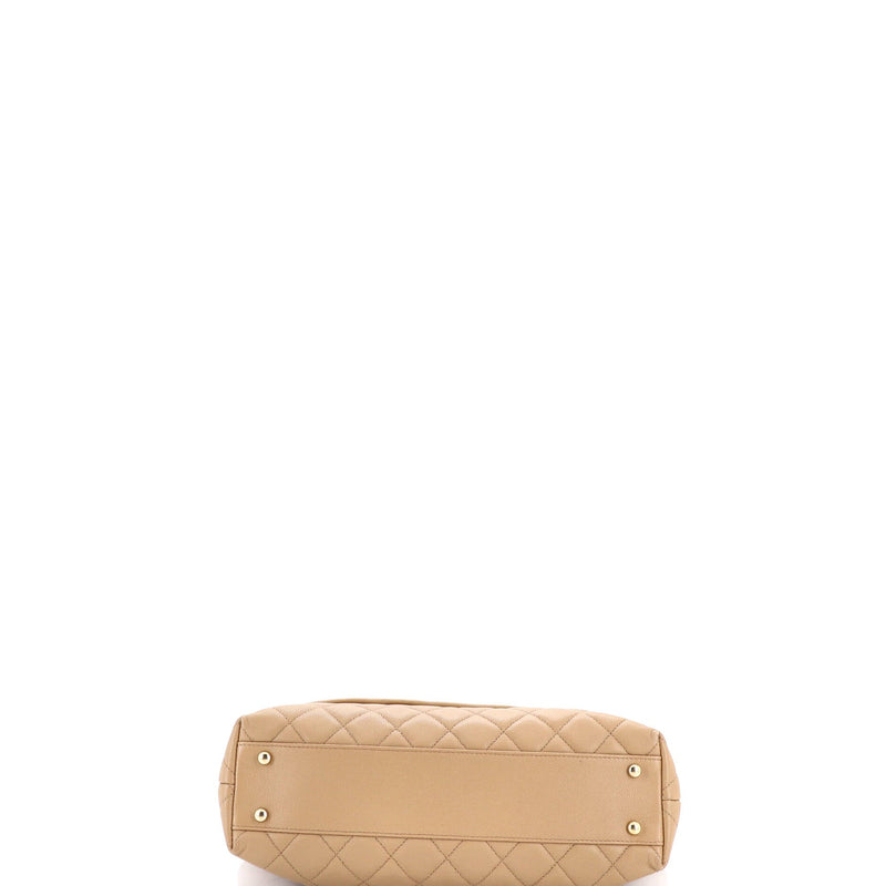 Rolled Up Tote Quilted Caviar