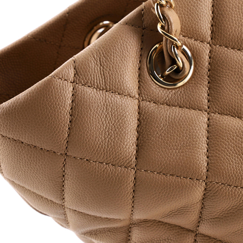 Rolled Up Tote Quilted Caviar