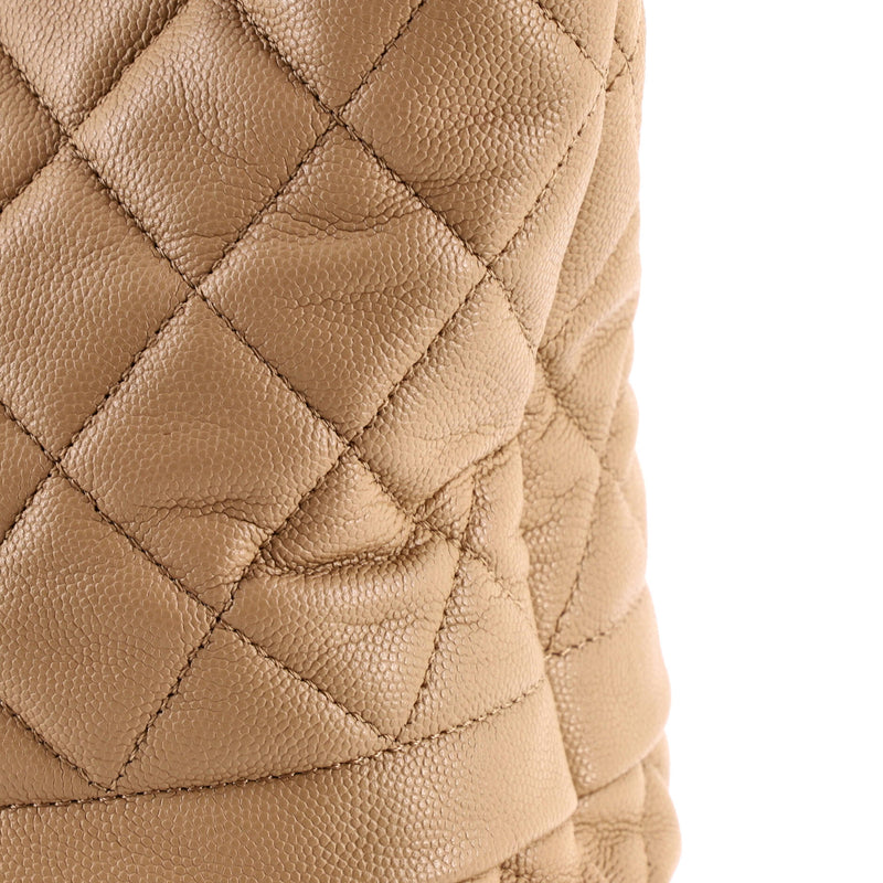 Rolled Up Tote Quilted Caviar