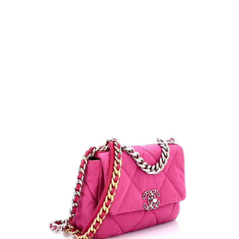 19 Flap Bag Quilted Canvas Medium