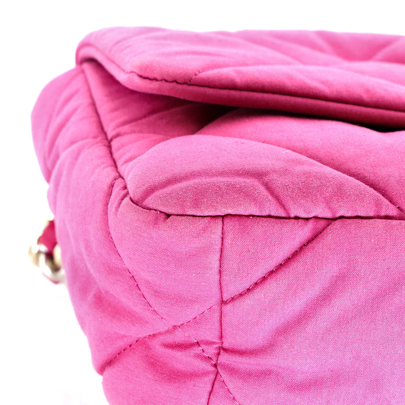 19 Flap Bag Quilted Canvas Medium