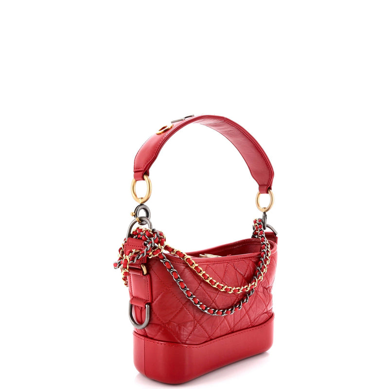 Gabrielle Hobo With Logo Handle Quilted