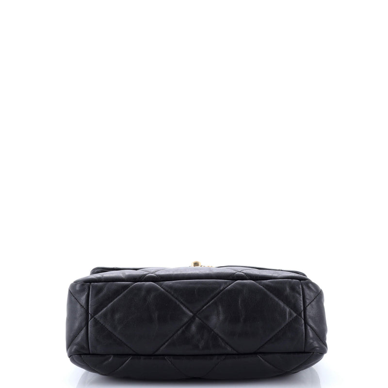 19 Flap Bag Quilted Leather Large