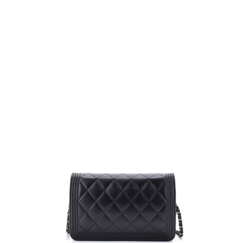 Boy Wallet On Chain Quilted Lambskin