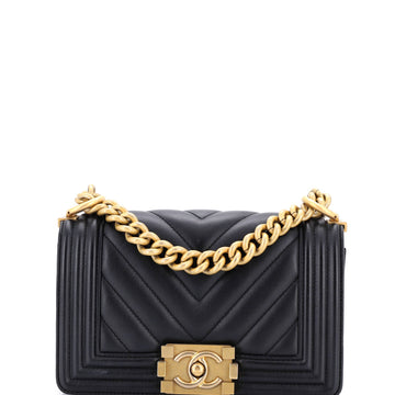 Boy Flap Bag Chevron Calfskin Small