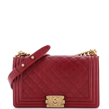 Boy Flap Bag Quilted Caviar Old Medium