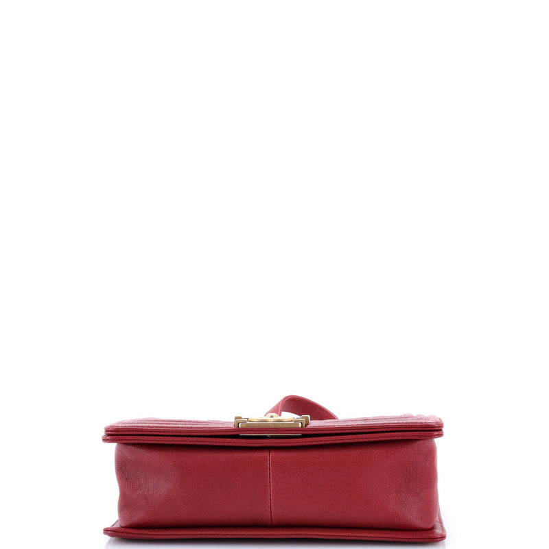 Boy Flap Bag Quilted Caviar Old Medium