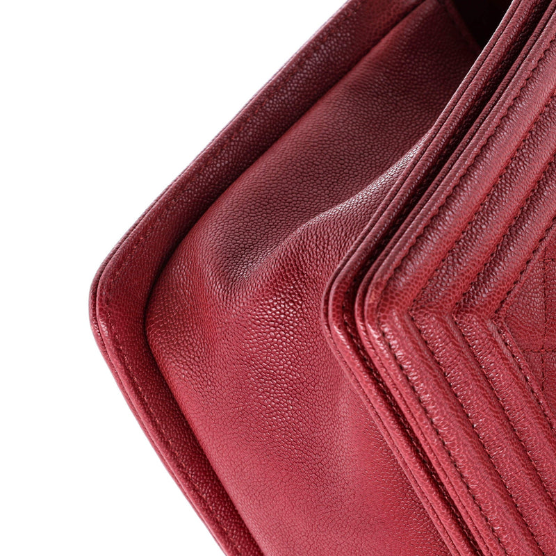 Boy Flap Bag Quilted Caviar Old Medium