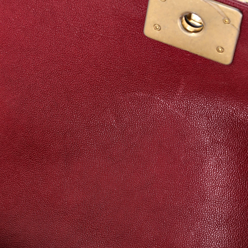 Boy Flap Bag Quilted Caviar Old Medium