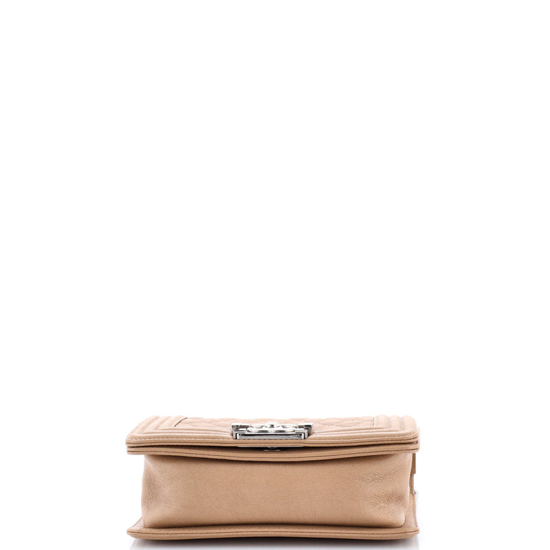 Boy Flap Bag Quilted Caviar Small