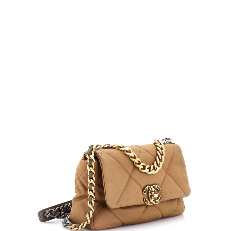 19 Flap Bag Quilted Canvas Medium