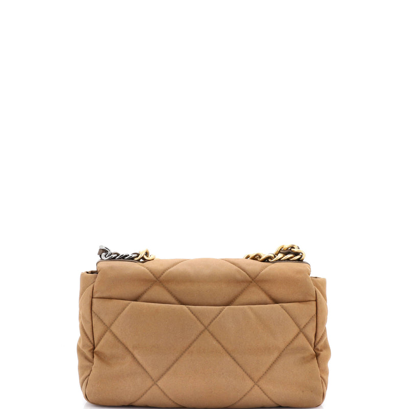 19 Flap Bag Quilted Canvas Medium