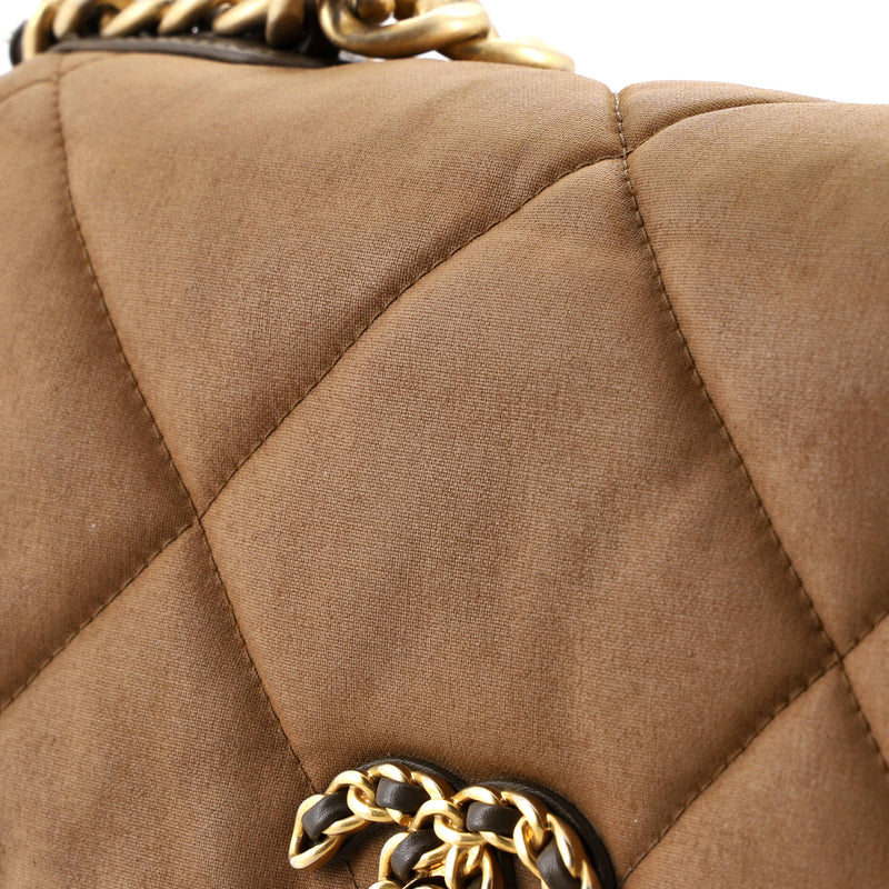 19 Flap Bag Quilted Canvas Medium