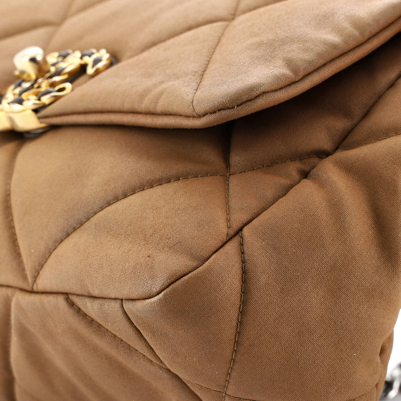 19 Flap Bag Quilted Canvas Medium